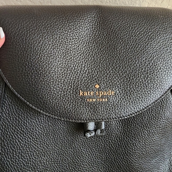 Kate Spade Black Pebbled Leather Backpack main image 12